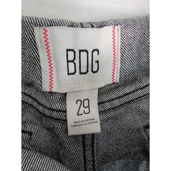 Urban Outfitters BDG Jean Shorts Womens SZ 29 Fold Over Waist Button Fly Black - Picture 5 of 10